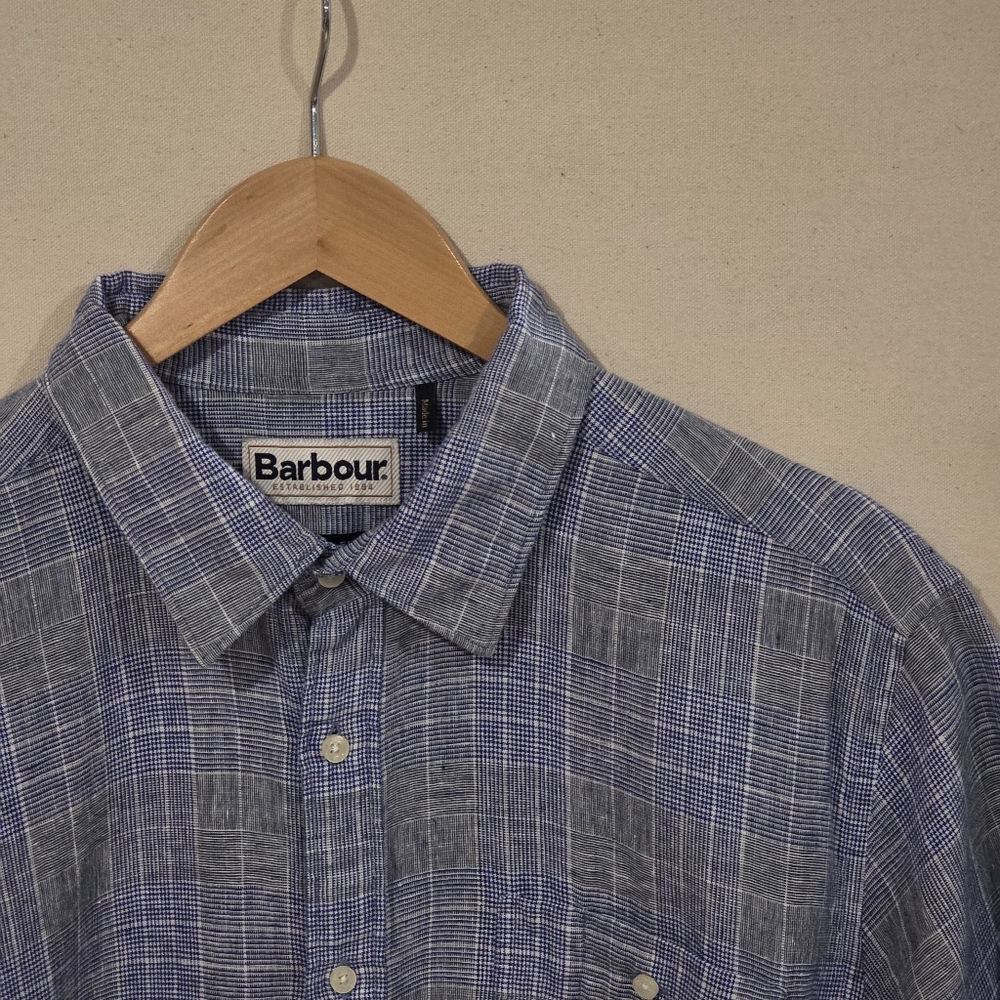 Barbour Tailored Fit Linen Blend Shirt M